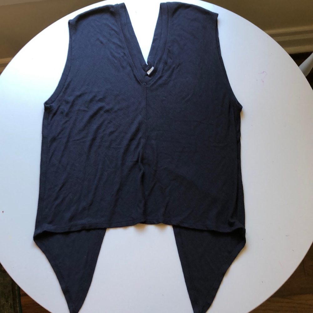 Hpathleta Navy Modal Split Back Top - image 1